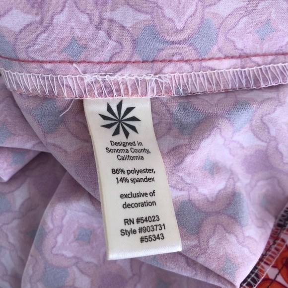 Athleta groovy 70s inspired mod empire waist print halter dress sz 2 / XS - Picture 8 of 13